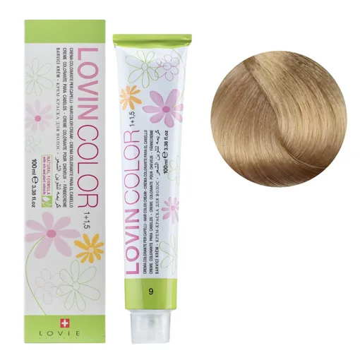 9 Стійка крем-фарба для волосся, 100мл  Hair color cream Lovin Color LOVIEN Essential