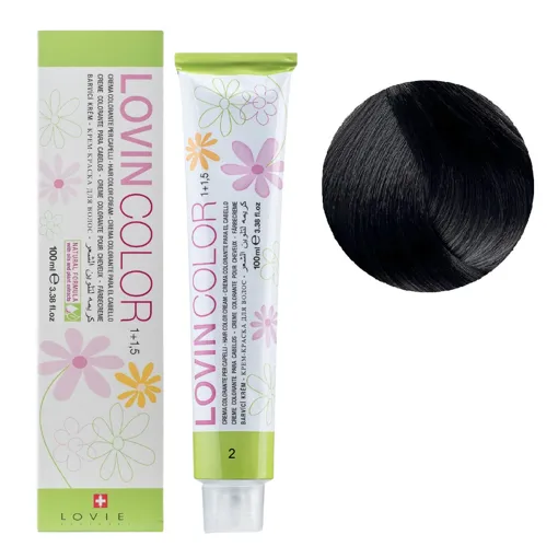 2 Стійка крем-фарба для волосся, 100мл  Hair color cream Lovin Color LOVIEN Essential