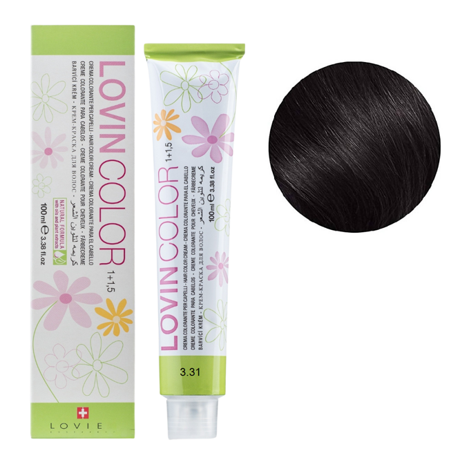 3/31 Стійка крем-фарба для волосся, 100мл  Hair color cream Lovin Color LOVIEN Essential