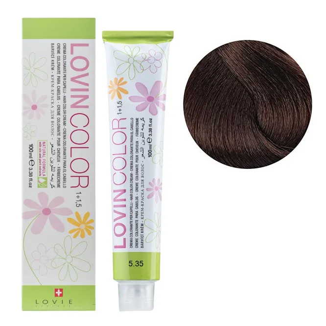 5/35 Стійка крем-фарба для волосся, 100мл  Hair color cream Lovin Color LOVIEN Essential