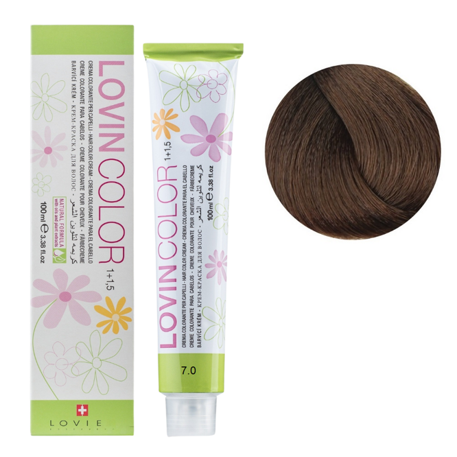 7/0 Стійка крем-фарба для волосся, 100мл  Hair color cream Lovin Color LOVIEN Essential