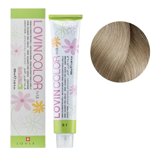 9/1 Стійка крем-фарба для волосся, 100мл  Hair color cream Lovin Color LOVIEN Essential
