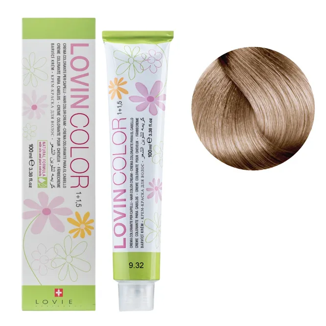 9/32 Стійка крем-фарба для волосся, 100мл  Hair color cream Lovin Color LOVIEN Essential