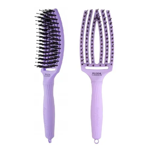 Щітка для волосся комбінована нейлон з щетиною FINGERBRUSH  ICONIC BOAR&amp;NYLON Колір: Lavender &quot;M&quot; ID1407 Olivia Garden