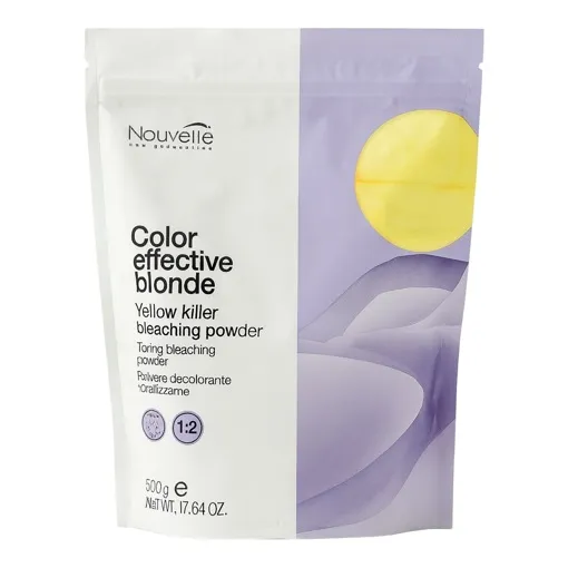 Освітлювальна пудра для волосся з антижовтим ефектом (9 levels), 500 г Yellow killer Bleaching Powder COLOR EFFECTIVE BLONDE Nouvelle