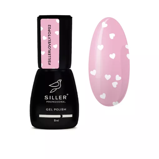 Топ з сердечками, 8 мл №002 Білі Top SILLER Proffesional