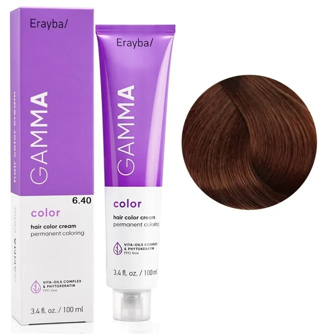 6/40 Перманентна крем-фарба для волосся 100мл GAMMA Color ERAYBA