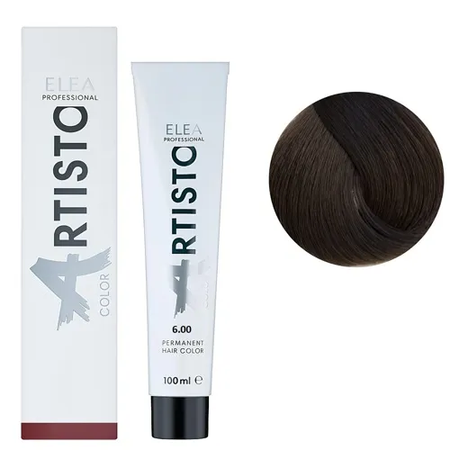 6/00 Стійка крем-фарба для волосся, 100 мл Permanent Hair Color ARTISTO ELEA Professional