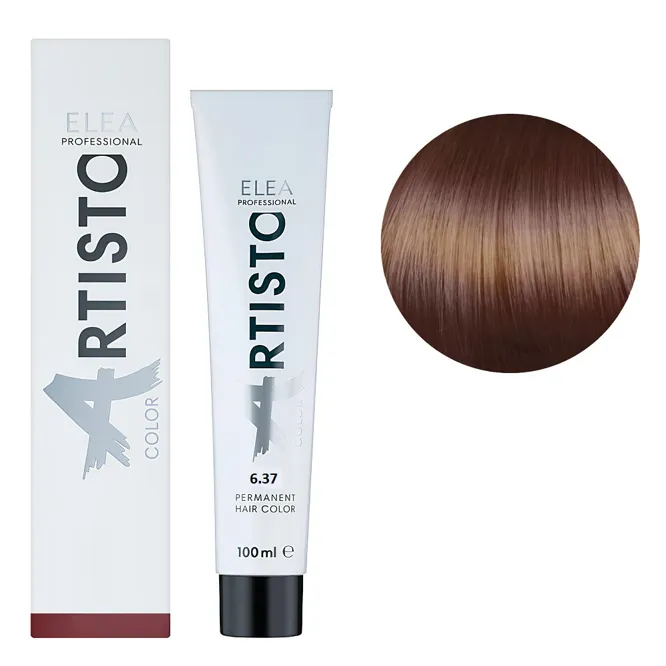6/37 Стійка крем-фарба для волосся, 100 мл Permanent Hair Color ARTISTO ELEA Professional