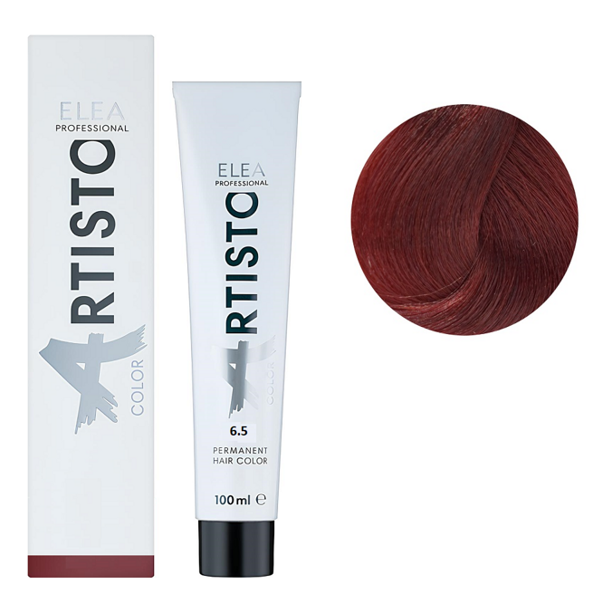6/50 Стійка крем-фарба для волосся, 100 мл Permanent Hair Color ARTISTO ELEA Professional
