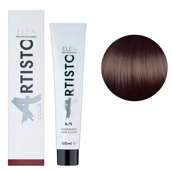 6/75 Стійка крем-фарба для волосся, 100 мл Permanent Hair Color ARTISTO ELEA Professional