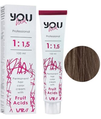 9/1 дуже світлий блондин попелястий Крем-фарба стійка з фруктовими кислотами, 100 мл You look Professional