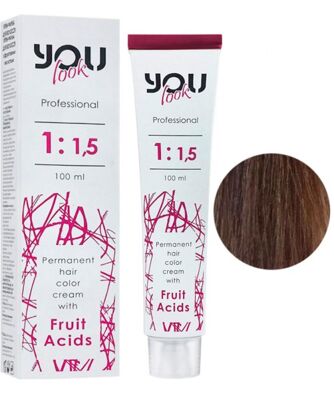 7/7 блондин коричневий Крем-фарба стійка з фруктовими кислотами, 100 мл You look Professional
