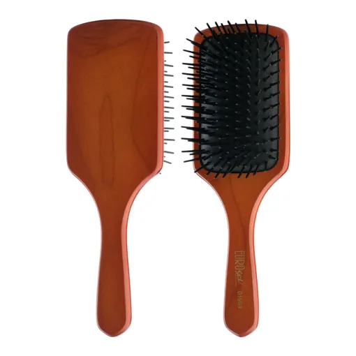 Щітка масажна для волосся Paddle дерев`яна квадратна 01994 Eurostil