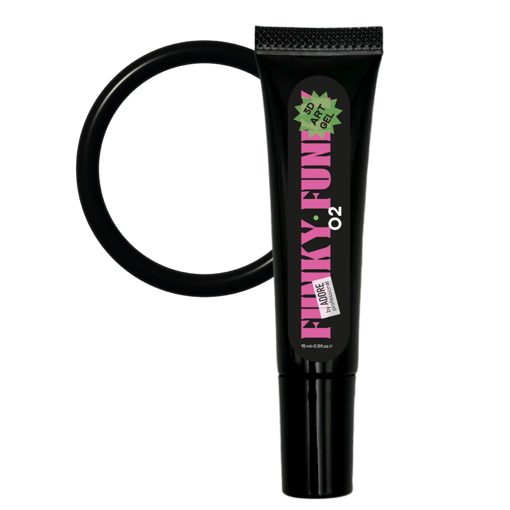 ADORE 3D Art Gel Гель для об`ємного дизайну 15мл №02 Чорний 