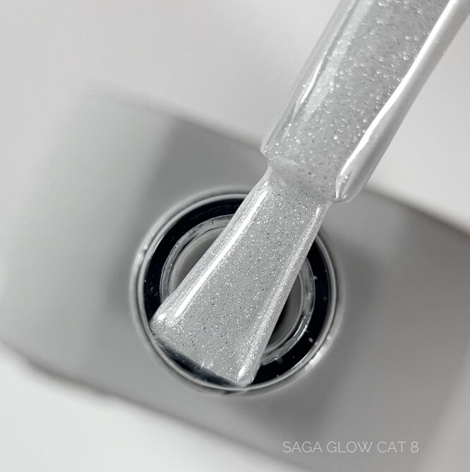 Гель-лак котяче око, 10 мл №08 Glow Cat Gel Polish SAGA Professional