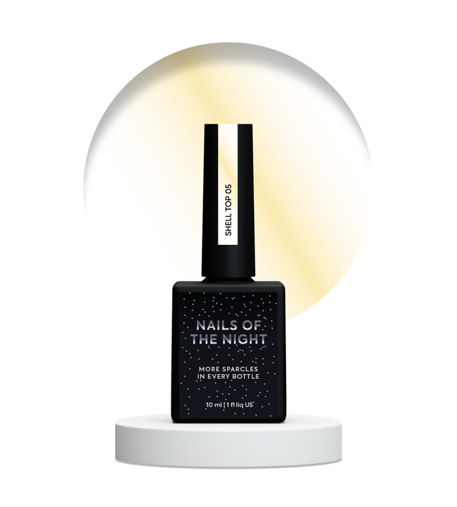 Топ перлинний з золотою втиркою, без липкого шару, 10 мл №05 Shell Top NAILSOFTHEDAY