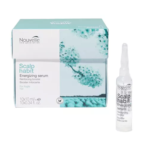 Сироватка тонізуюча проти випадіння та для збільшення густоти волосся  (10*10мл)  Energizing Serum Scalp Habit Nouvelle