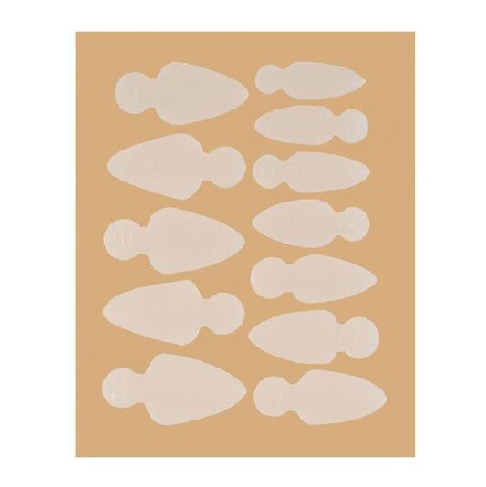 Молди трафарети для френчу на верхніх формах Long Stiletto, кількість: 12 шт KODI Professional  