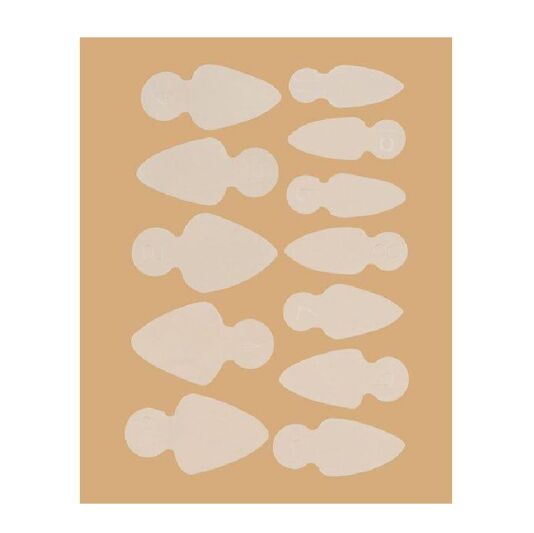 Молди трафарети для френчу на верхніх формах Short Stiletto, кількість: 12 шт KODI Professional  