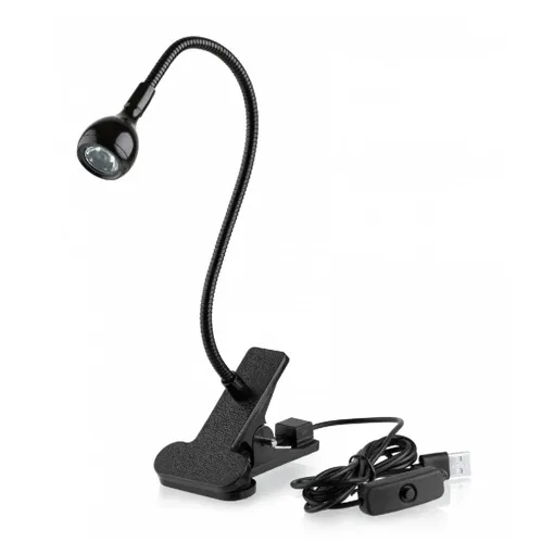 Лампа ліхтарик для нігтів гнучка на прищіпці, 3 Вт Tulip Clip-on UV/LED Lamp KODI Professional