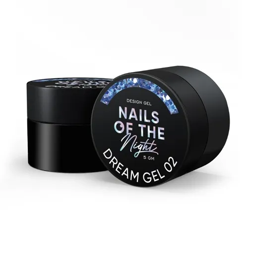 Гель для дизайну з шестигранниками різного розміру та глітером для нігтів, 5 мл №02 Dream Gel NAILSOFTHEDAY