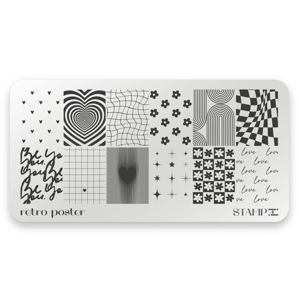 ADORE STAMP IT Пластина для стемпінга  Retro poster 