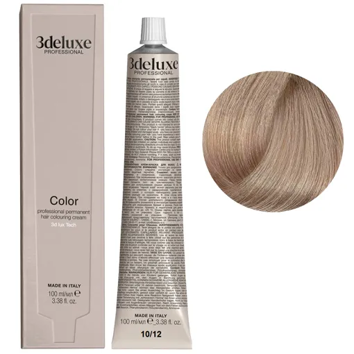 10/12 платиновий блондин попелясто-перламутровий Фарба для волосся, 100 мл Permanent Hair Color 3Deluxe Professional