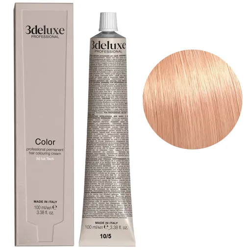 10/5 платиновий блондин махагоновий Фарба для волосся, 100 мл Permanent Hair Color 3Deluxe Professional