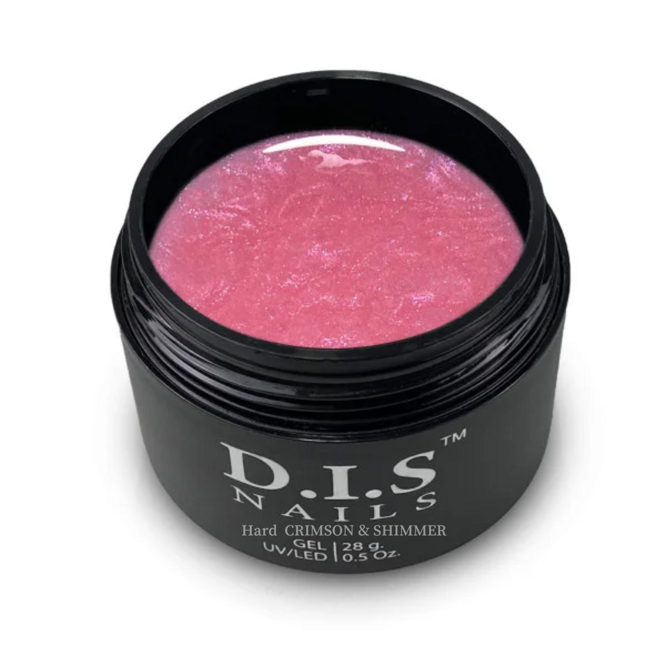 D.I.S.Nails Гель Hard CRIMSON &amp; SHIMMER з шиммером 28 г