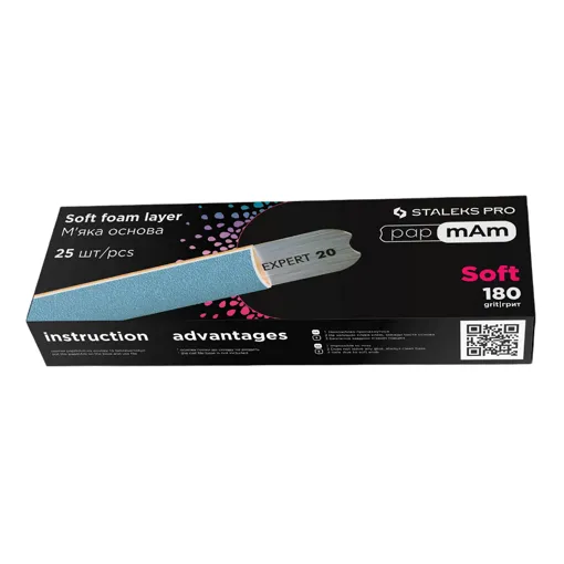 Набір змінних файлів papmAm на м`якій основі (25 шт) для пилки прямої 180 грит EXCLUSIVE 20 (DFCX-20-180/25) STALEKS PRO