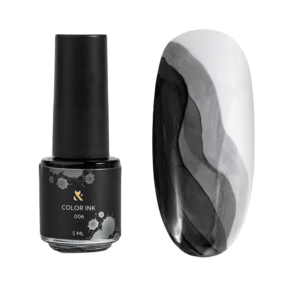 Чорнила для дизайну, 5 мл №006 Колір: Чорний NEW Ink Color F.O.X