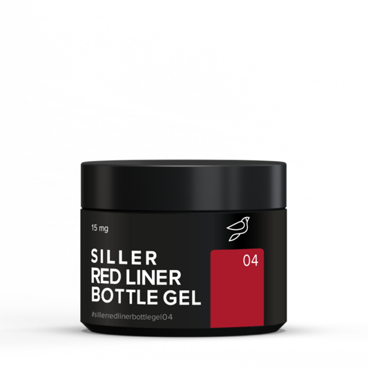 Рідкий гель для украплення нігтів, 15 мл №004 RED LINER Bottle Gel SILLER Professional 