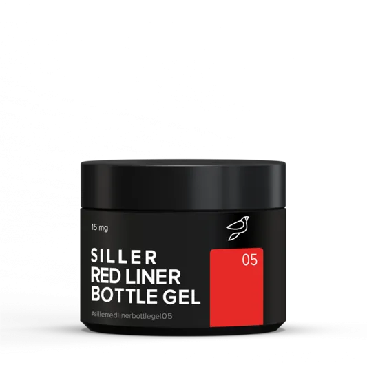 Рідкий гель для украплення нігтів, 15 мл №005 RED LINER Bottle Gel SILLER Professional 