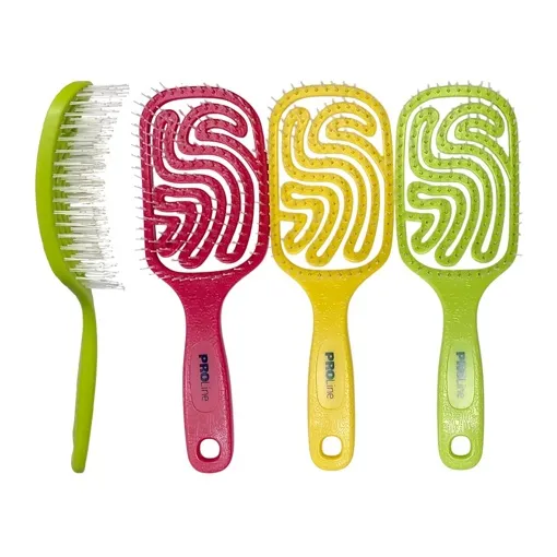 Щітка масажна, продувна, широка (червона, жовта, блакитна, салатова) 5473-G4 PROLine