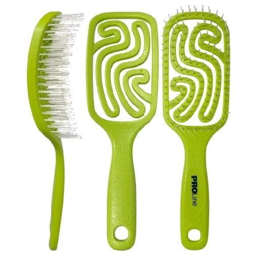 Щітка масажна, продувна, середня (червона, жовта, блакитна, салатова) 5472-G4 PROLine