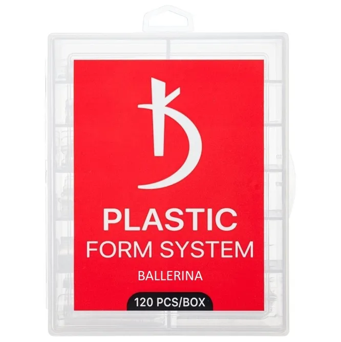 Верхні пластикові форми для моделювання нігтів, 120 шт Ballerina Plastic Form System KODI Professional 