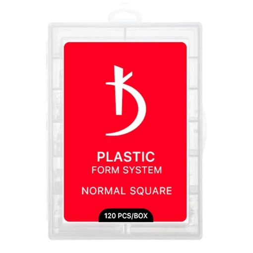 Верхні пластикові форми для моделювання нігтів, 120 шт Normal Square Plastic Form System KODI Professional 