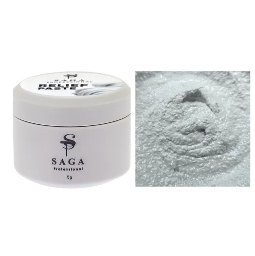 Паста рельєфна, 5 мл  №01 Колір: білий Relief paste SAGA Professional