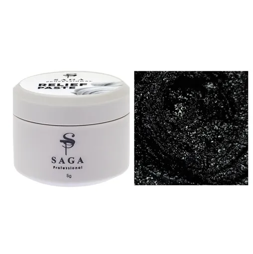 Паста рельєфна, 5 мл  №05 Колір: чорний Relief paste SAGA Professional
