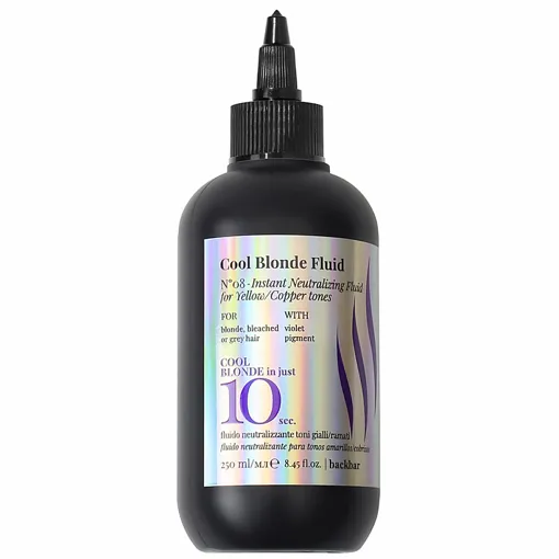 Флюїд для нейтралізації жовтих та мідних відтінків блонду, 250 мл  СOOL BLONDE FLUID  №08  BACK BAR  FarmaVita