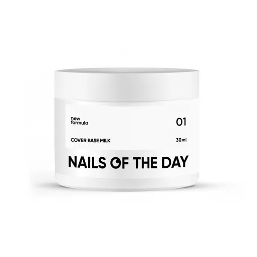 База камуфлююча молочна, 30 мл №01 Milk Cover Base NEW Formula NAILSOFTHEDAY
