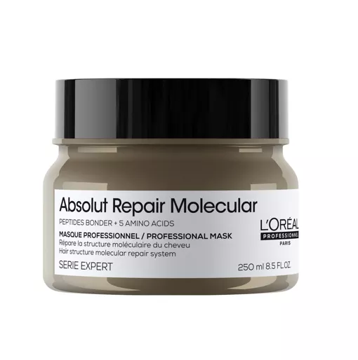 Маска концентрована змивна для молекулярного відновлення структури пошкодженого волосся, 250мл Mask Absolut Repair Molecular Serie Expert L`Oreal Professionnel