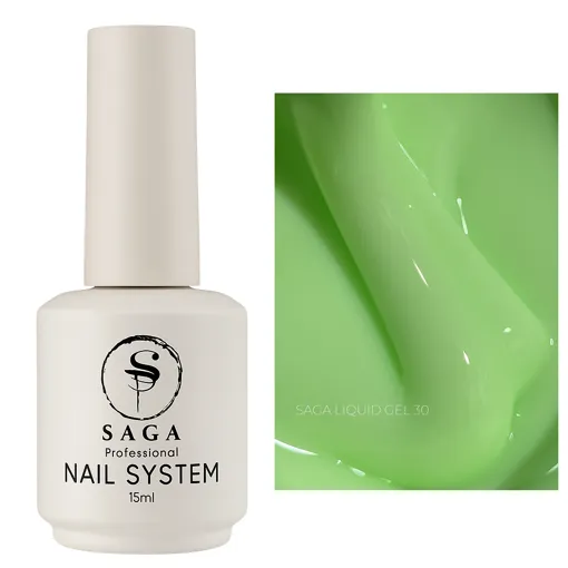 Гель рідкий для зміцнення нігтів, 15 мл №30 Liquid Gel SAGA Professional