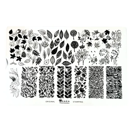 Пластина для стемпінгу №12 "Autumn" SAGA Professional 