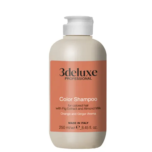 Шампунь для фарбованого волосся з молоком солодкого мигдалю та інжиром, 250 мл Color Shampoo 3deluxe Professional