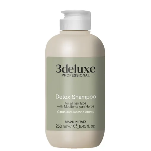 Шампунь для всіх типів волосся з середземноморськими травами, 250 мл Detox Shampoo 3deluxe Professional