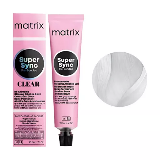 CLEAR Прозорий Тонер для волосся на лужній основі без аміаку, 90 мл SUPER SYNC  Pre-Bonded MATRIX