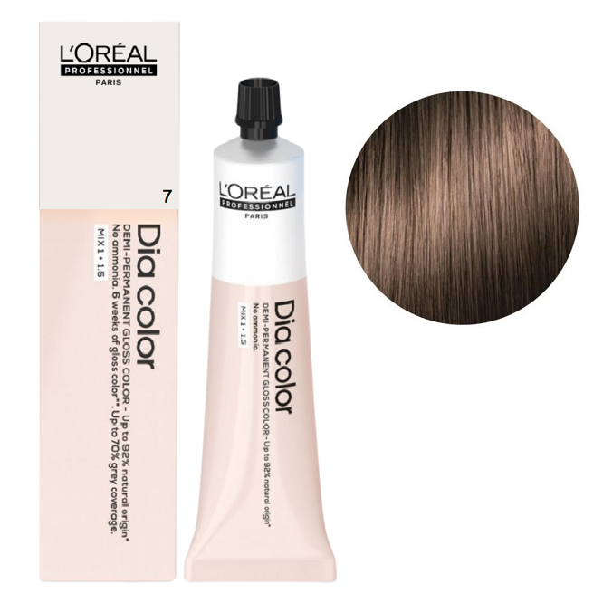 7 Фарба тонуюча на лужній основі без аміаку, 60мл Alkaline Demi-permanent cream color Dia Color L`Oreal Professionnel
