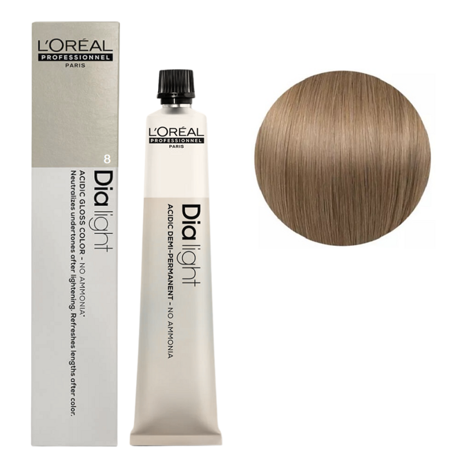 8 Фарба-гель тонуюча на кислотній основі без аміаку, 50мл Acidic Gloss Color Dia Light L`Oreal Professionnel